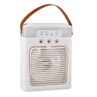 White Mini Cold Fan with 7 Color LED Light (3.22"x6.69"x8.66")