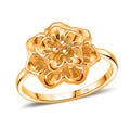 24K Yellow Gold Floral Ring 1 Grams  (Size 6.5) - Sticky add to cart bar