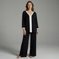 La Marey Black & White 2pcs Lounge Set - One Size Plus