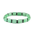 Green Aventurine and Thai Black Spinel Beaded Stretch Bracelet 98.00 ctw - Sticky add to cart bar