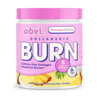 Obvi Collagenic Burn Sugar Free Fat Burner Dietary Powder- Pineapple Coconut (4.85oz) Made in US