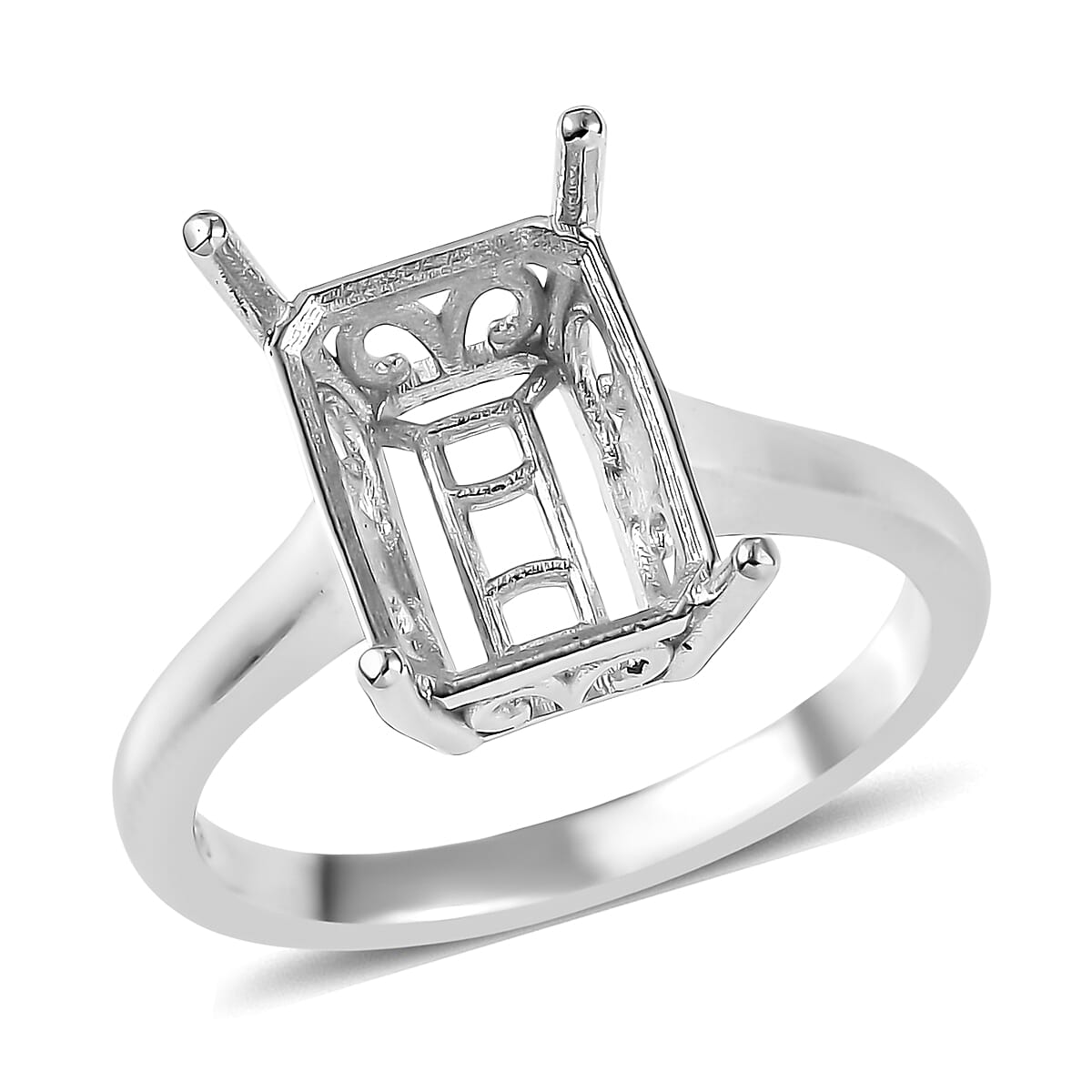 Solitaire Ring in Sterling Silver (Size 8.0) (3.50 g)