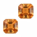 0.39 ctw Asscher Cut Fire Opal Loose Gemstones (Set Of 2) (4x4 mm) - Sticky add to cart bar