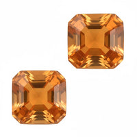 0.39 ctw Asscher Cut Fire Opal Loose Gemstones (Set Of 2) (4x4 mm)