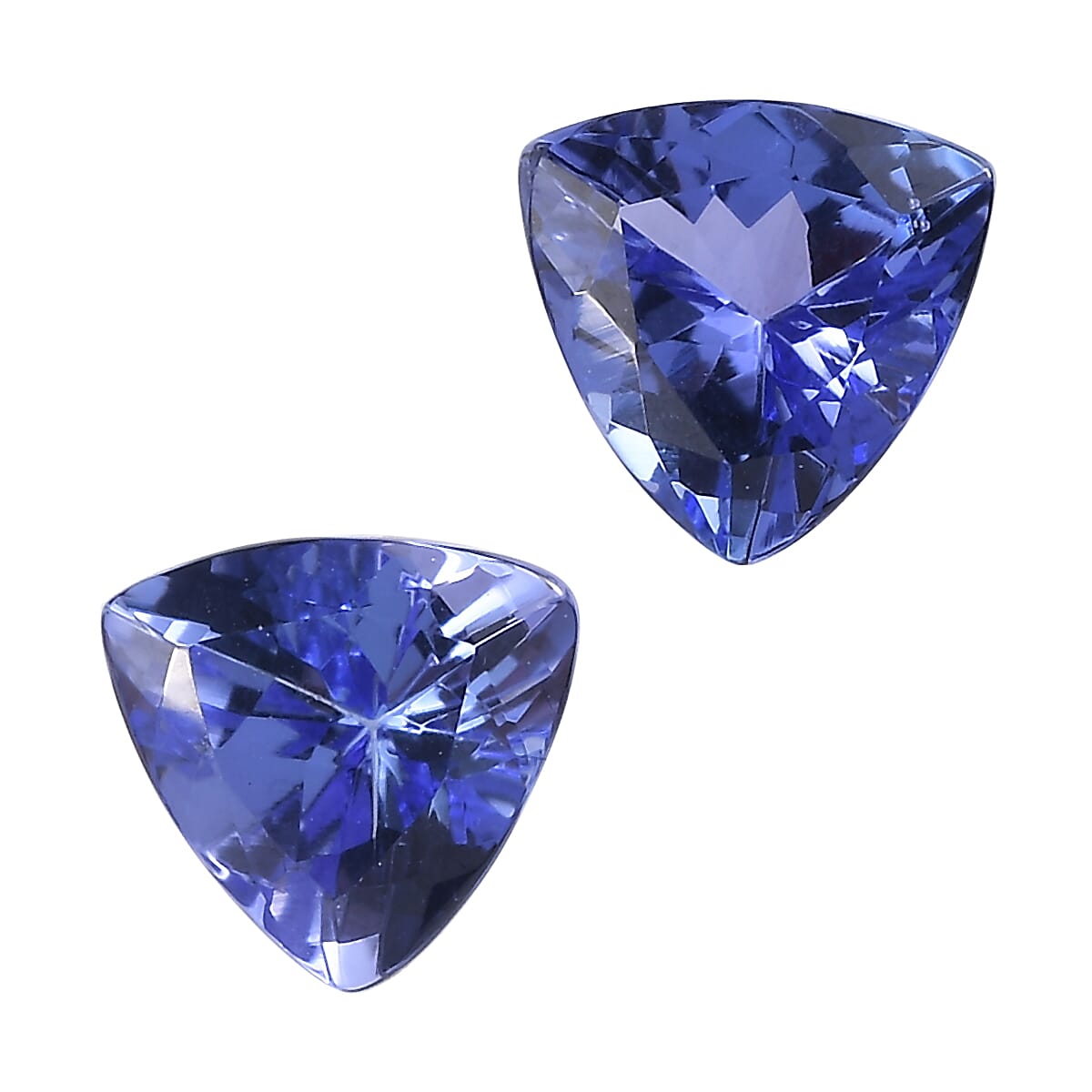 1.22 ctw Trillion Cut Tanzanite Loose Gemstones – AA Grade (Set Of 2) (5.5 mm)