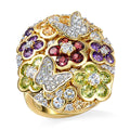 GP Multi Gemstone Butterfly Garden Ring in Sterling Silver - Sticky add to cart bar