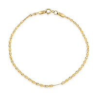 Mariner Link Chain Bracelet in 10K Tri-color Gold (7.25 In) 0.75 Grams