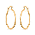 10K Yellow Gold Swirl Hoop Earrings 2.02 Grams - Sticky add to cart bar