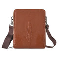 La Marey Black Crocodile Faux Leather Men's Phone Bag (8.27"x6.69"x1.77") - Sticky add to cart bar