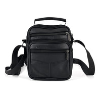 La Marey Textured Genuine Cow Leather Compact Crossbody Bag (5.90"x7.78"x3.15")