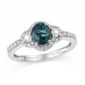 D'Joy Premium Monte Belo Indicolite, Moissanite Ring in Rhodium Over Sterling Silver (Size 7.0) 1.40 ctw - Sticky add to cart bar