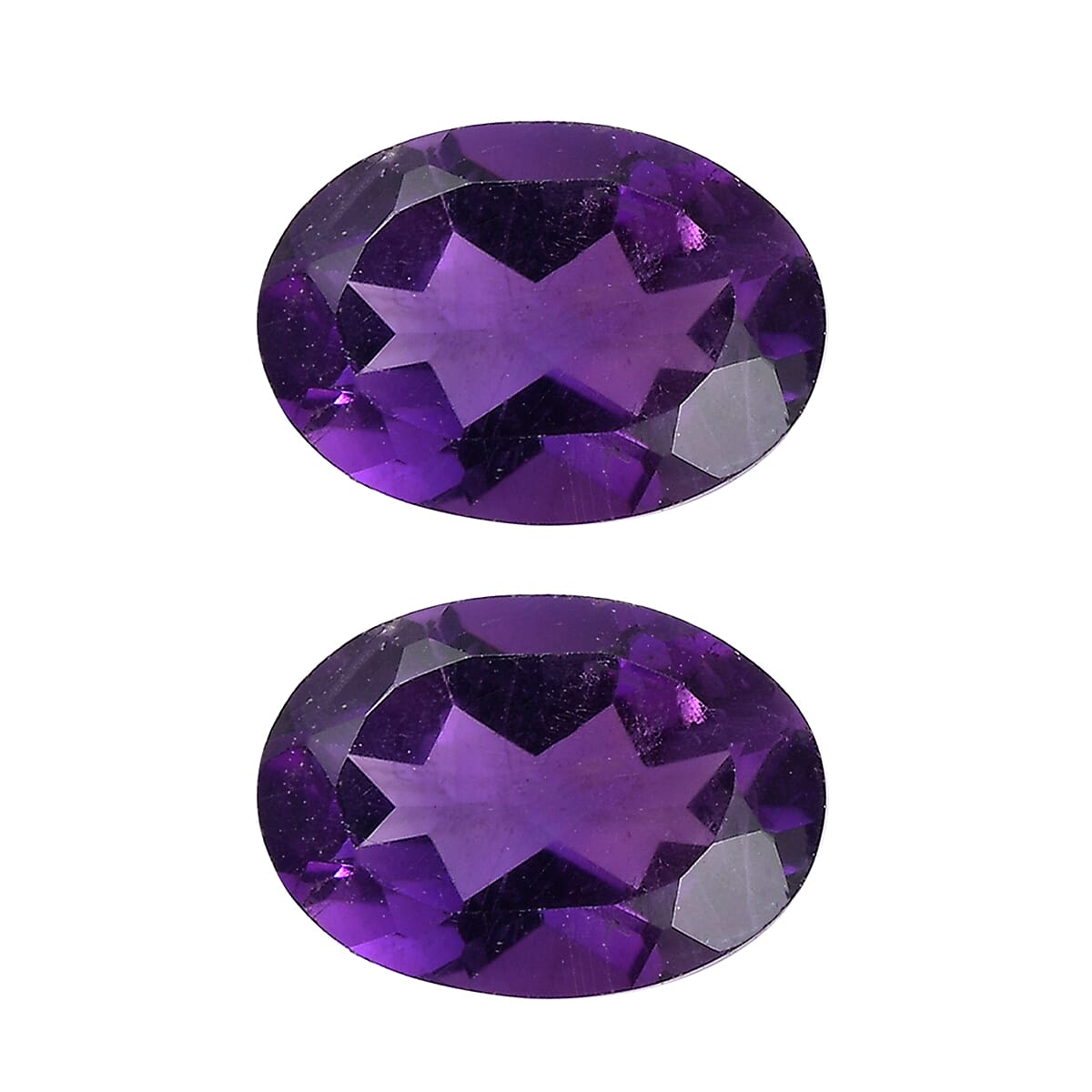 1.15 ctw Oval Cut African Amethyst Loose Gemstone – AAA Grade (Set Of 2) (7x5 mm)