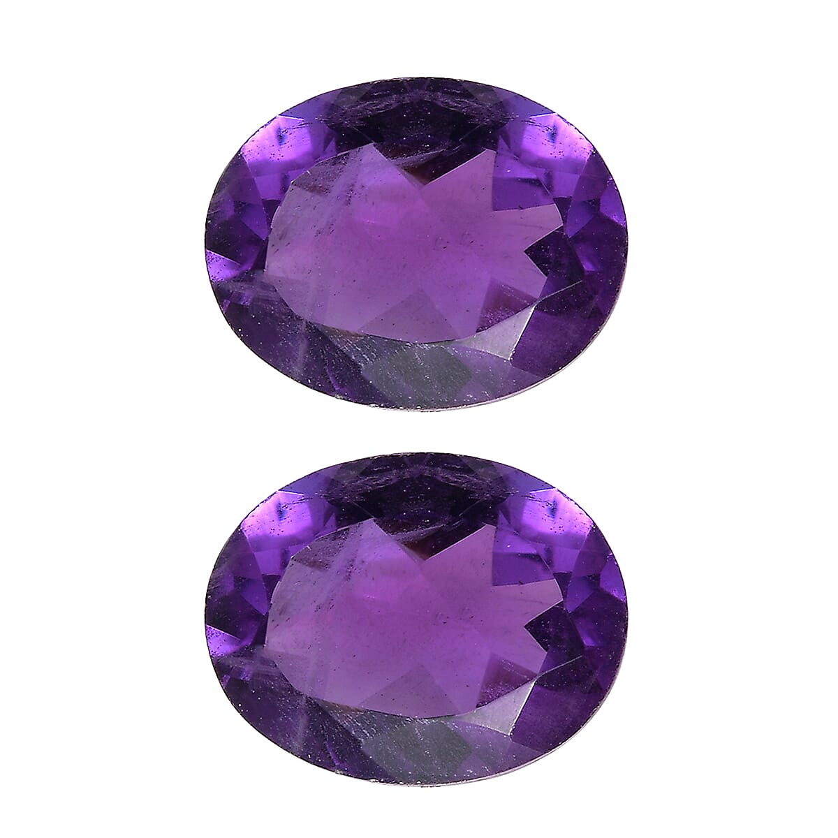 2.93 ctw Oval Cut African Amethyst Loose Gemstone (Set Of 2) (9x7 mm)