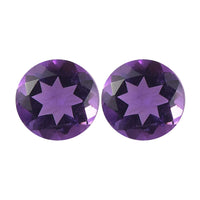 0.44 ctw Round Cut African Amethyst Loose Gemstone – AA Grade (Set Of 2) (4 mm)