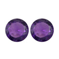 0.68 ctw Round Cut African Amethyst Loose Gemstone – AAA Grade (Set Of 2) (5 mm) - Sticky add to cart bar