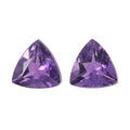0.35 ctw Trillion Cut African Amethyst Loose Gemstone (Set Of 2) (4 mm) - Sticky add to cart bar