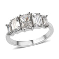 EverTrue Simulated Diamond 5 Stone Ring in Stainless Steel (Size 10.0) 5.15 ctw - Sticky add to cart bar
