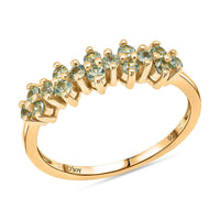 D'Joy Premium Ambanja Demantoid Garnet Ring in 18K Vermeil YG Over Sterling Silver (Size 10.0) 0.65 ctw
