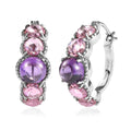 EverTrue Simulated Pink Diamond Earrings in Stainless Steel 15.35 ctw - Sticky add to cart bar