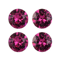 1.73 ctw Round Cut Fuchsia Swarovski Crystal Loose Stone (Set Of 4) (5.3 mm)