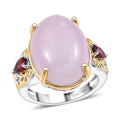 EverTrue Kunzite, Orissa Rhodolite Garnet Ring in 18K YG Plated and Platinum Bond (Size 10.0) 16.65 ctw - Sticky add to cart bar