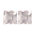 2.94 ctw Square Cut Rose Quartz Loose Gemstone (Set Of 2) (7 mm) - Sticky add to cart bar