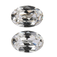 0.79 ctw Oval Cut White Swarovski Crystal Loose Stone (Set Of 2) (6x4 mm)