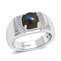 EverTrue Malagasy Labradorite, White Zircon Ring in Platinum Bond (Size 10.0) 2.35 ctw - Sticky add to cart bar