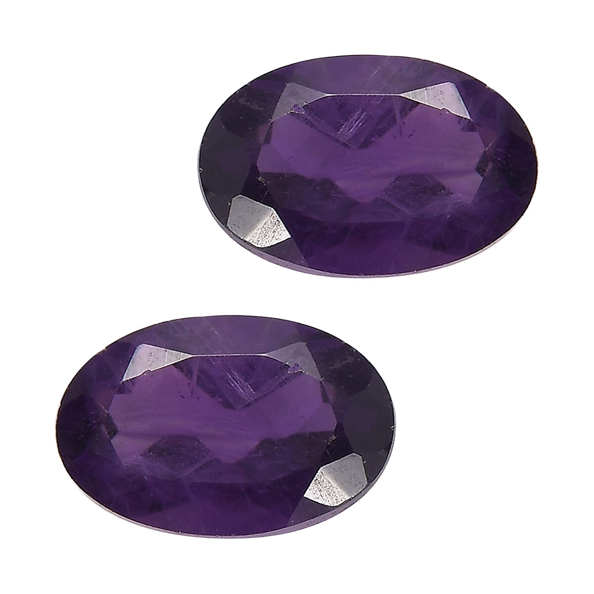 0.70 ctw Oval Cut African Amethyst Loose Gemstone – AAA Grade (Set Of 2) (6x4 mm)