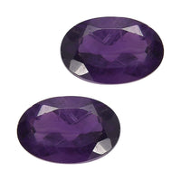0.70 ctw Oval Cut African Amethyst Loose Gemstone – AAA Grade (Set Of 2) (6x4 mm)