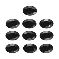 4.49 ctw Oval Cut Australian Black Tourmaline Loose Gemstone (Set Of 10) (6x4 mm)
