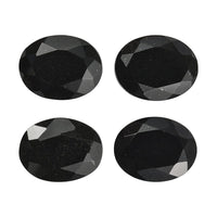 7.41 ctw Oval Cut Australian Black Tourmaline Loose Gemstone (Set Of 4) (9x7 mm)
