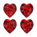 1.85 ctw Heart Cut Light Siam Swarovski Crystal Loose Stone (Set Of 4) (5.5 mm) - Sticky add to cart bar