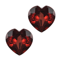 1.51 ctw Heart Cut Mozambique Garnet Loose Gemstone – AA Grade (Set Of 2) (6 mm)