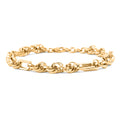 Italian 10K Yellow Gold Figaro Twist Bracelet (7.50 In) 5.10 Grams - Sticky add to cart bar
