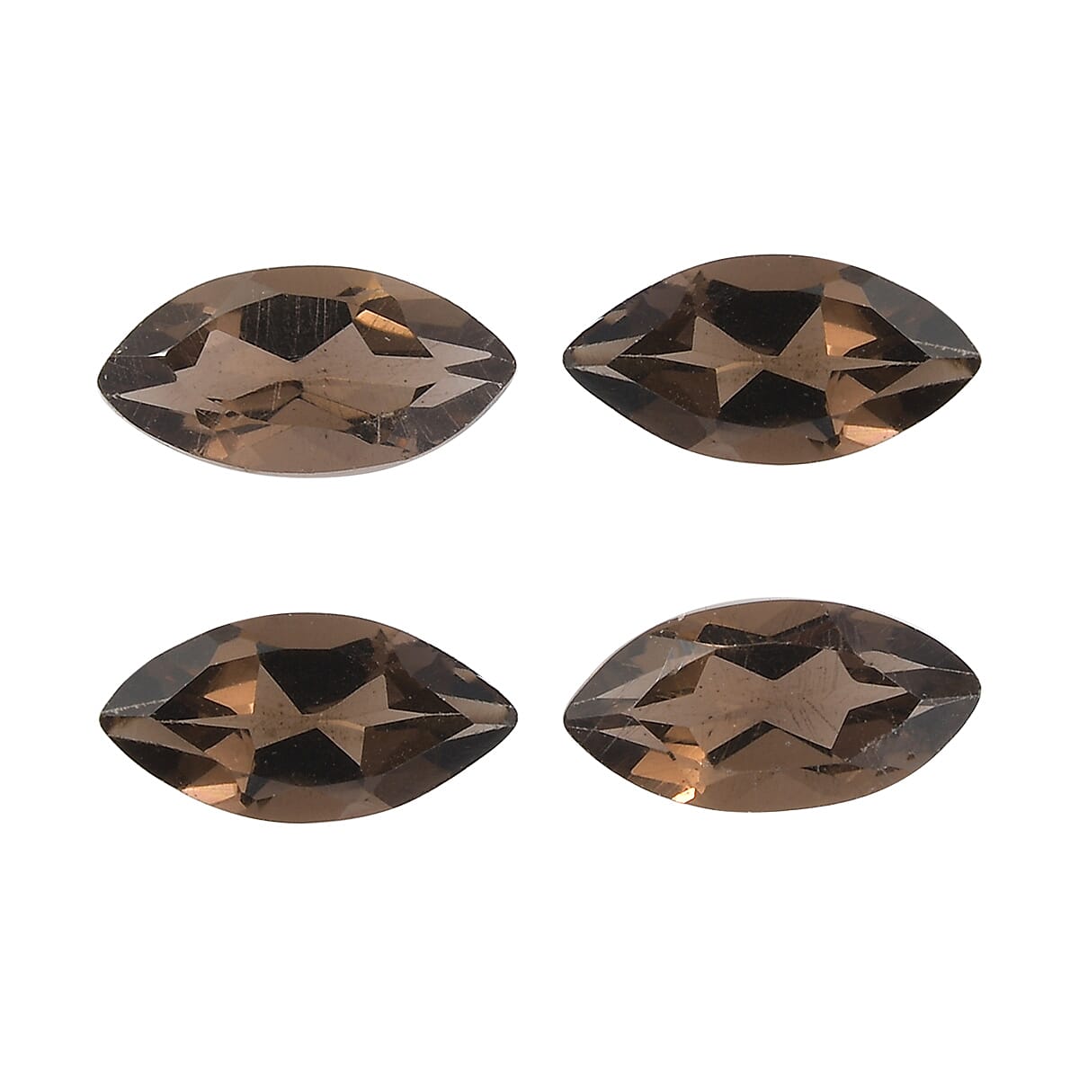0.81 ctw Marquise Cut Smoky Quartz Loose Gemstone (Set Of 4) (6x3 mm)