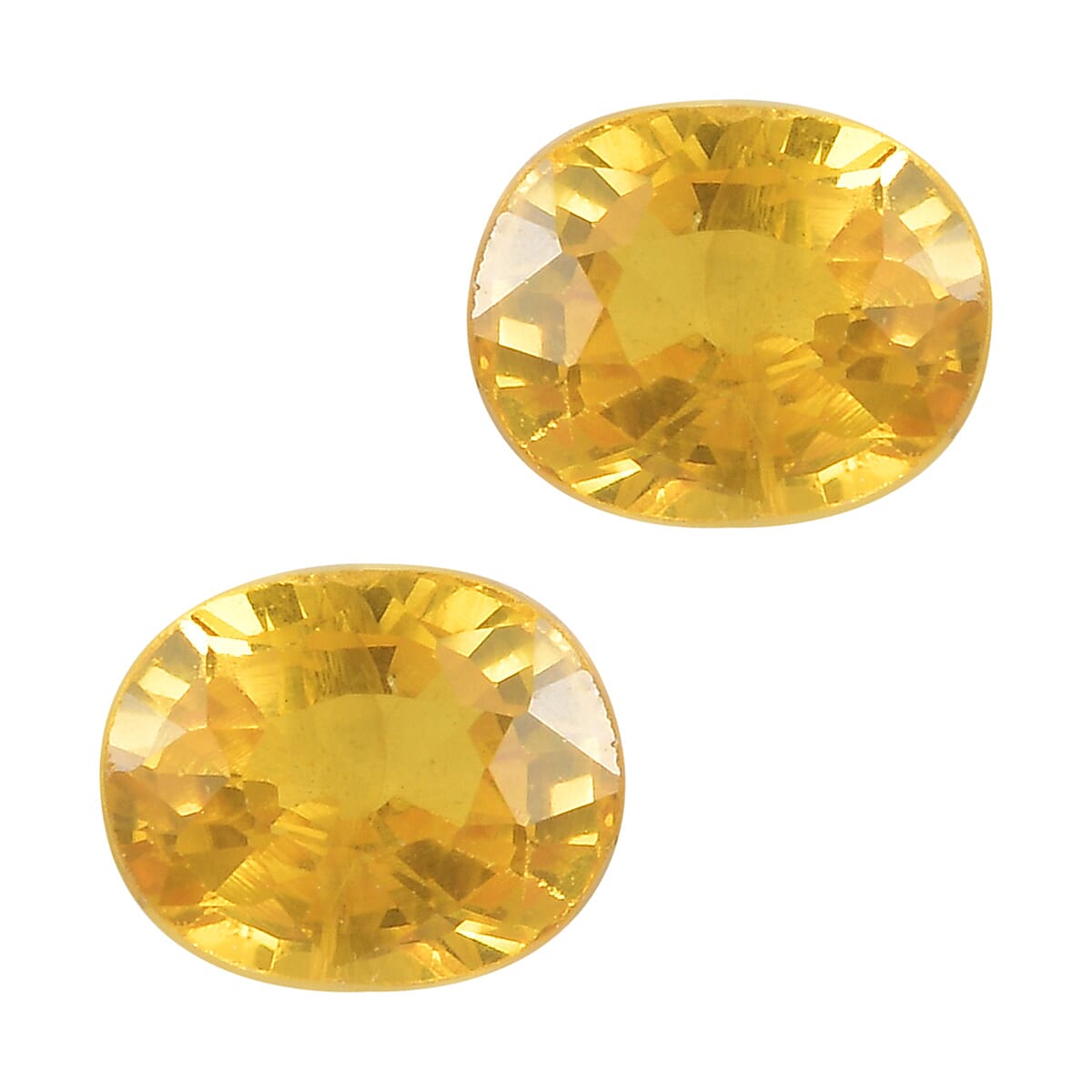 0.91 ctw Oval Cut Yellow Sapphire Loose Gemstone (Set Of 2) (5x4 mm)