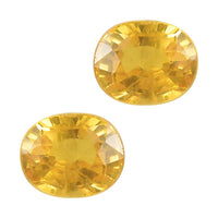 0.91 ctw Oval Cut Yellow Sapphire Loose Gemstone (Set Of 2) (5x4 mm)