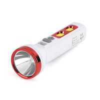 Red 1200mAh Solar Chargeable Torch
