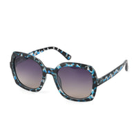 Leopard Print with Blue and Black UV400 Sunglasses
