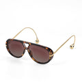 Brown Leopard Print UV400 Sunglasses - Sticky add to cart bar