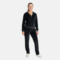 Lee Hanton Black Velour Hooded Jacket Pant Set- Large - Sticky add to cart bar
