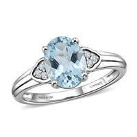 D'Joy African Amethyst, White Zircon Ring in Platinum Over Sterling Silver (Size 10) 1.75 ctw
