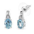 D'Joy African Amethyst, White Zircon Stud Earrings in Platinum Over Sterling Silver and Stainless Steel 2.50 ctw - Sticky add to cart bar