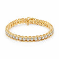 White Diamond 1.00 ctw Bracelet in 14K YG Over and Sterling Silver (7.25 In) - Sticky add to cart bar