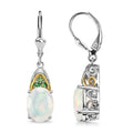 D'Joy Premium Ethiopian Welo Opal, Tsavorite Garnet Earrings in 18K Vermeil YG and Rhodium Over Sterling Silver 3.30 ctw - Sticky add to cart bar