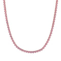 Simulated Pink Diamond Heart Necklace (20.5-22.5 Inches) in Rosetone 50.00 ctw - Sticky add to cart bar