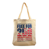 Passage White 250 Years Liberty Print Purse (7.87"x4.33") and Tote Bag (15.75"x14.96"x2.56")