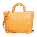 Grand Pelle Camel Genuine Ostrich Leather Tote Bag - Sticky add to cart bar