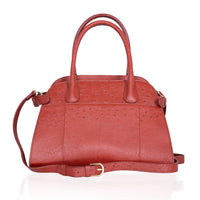 Grand Pelle Beige & Taupe Genuine Ostrich Leather Tote Bag